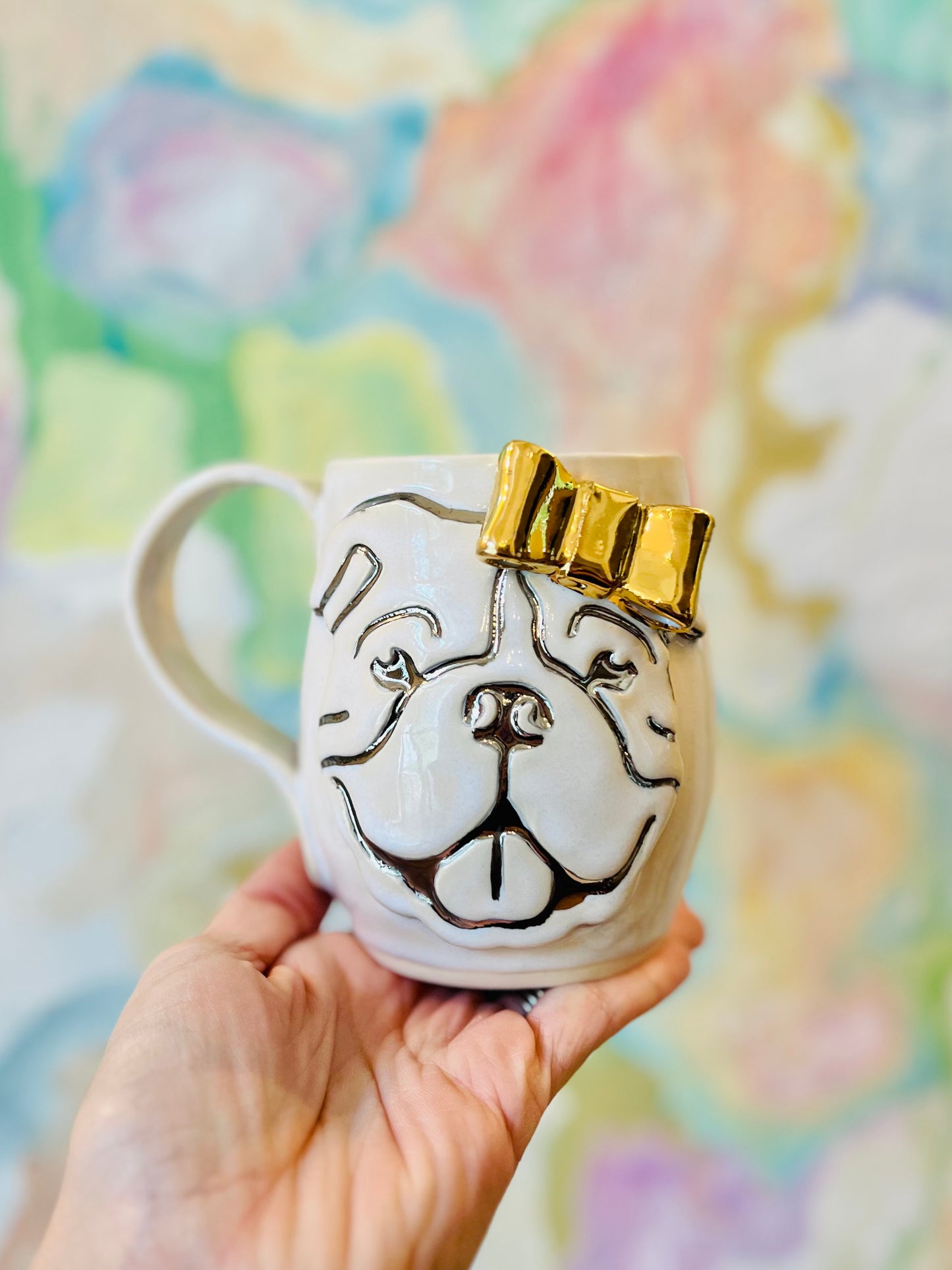 Belle Mug with Gold Bow