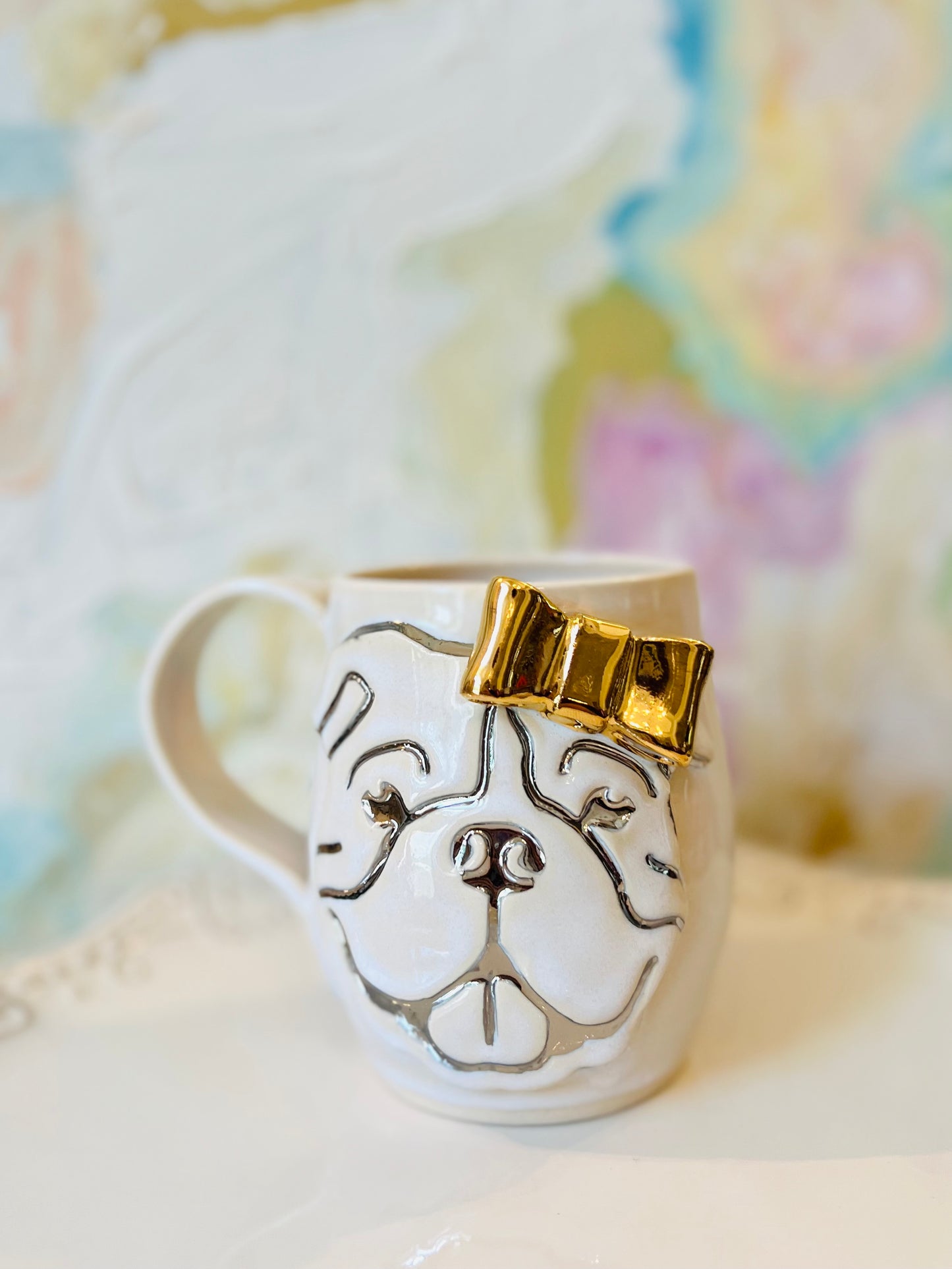 Belle Mug with Gold Bow