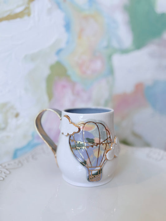 Up & Away Hot Air Balloon II Mug with 22k Gold Luster