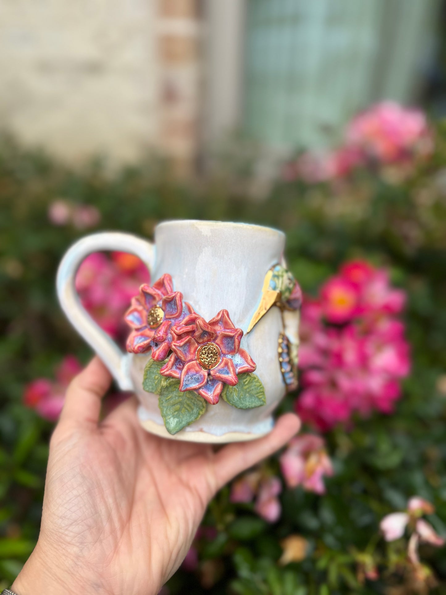 Pre-Order Hummingbird Fine Art Mug with Gold Luster