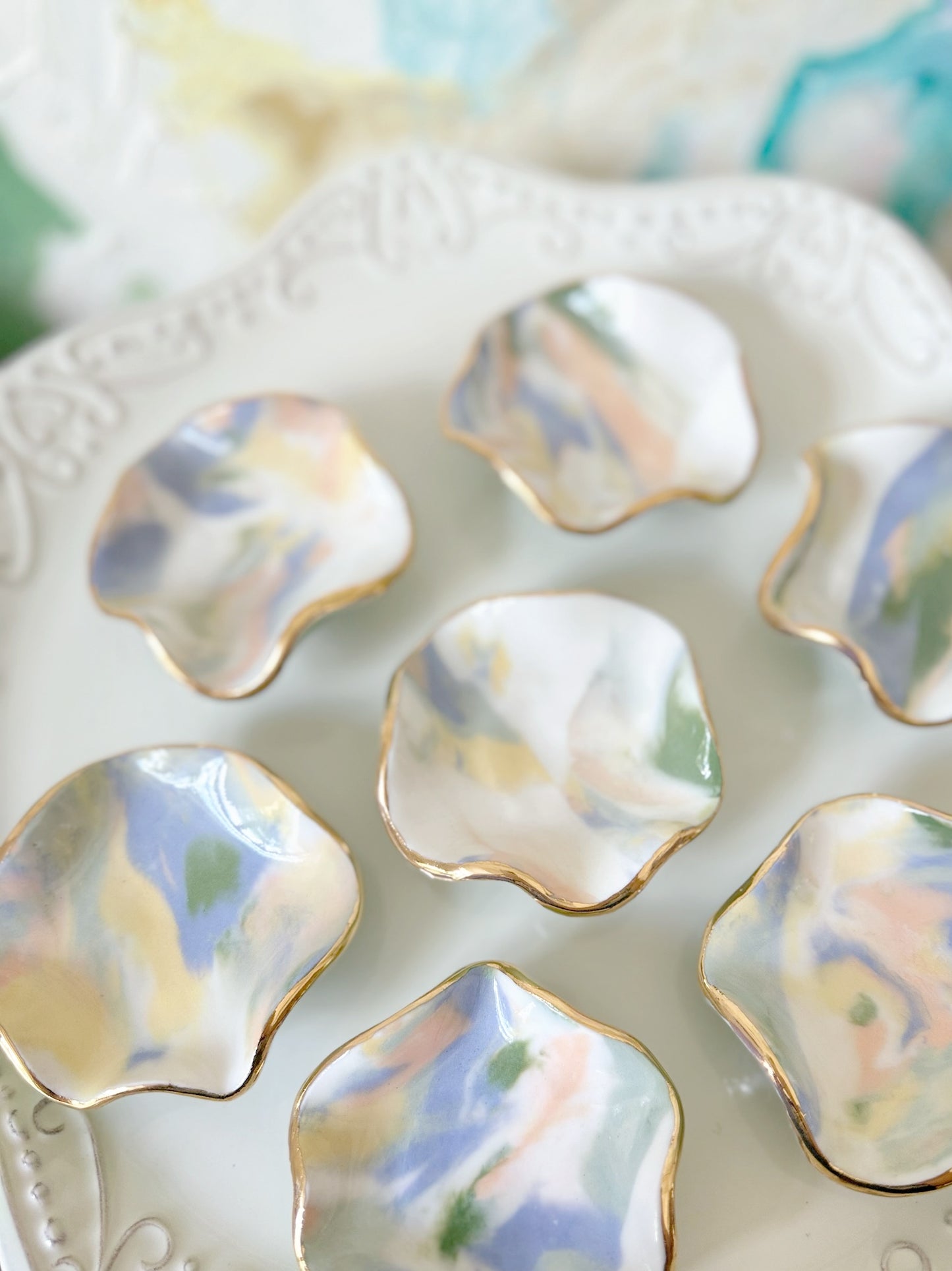 Up & Away- Assorted Wavy Trinket Dishes