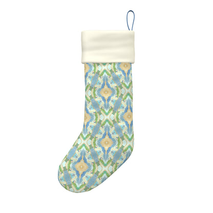 Painted Trees Blue Hue Diamond-Christmas Stocking by Liz Cockrell