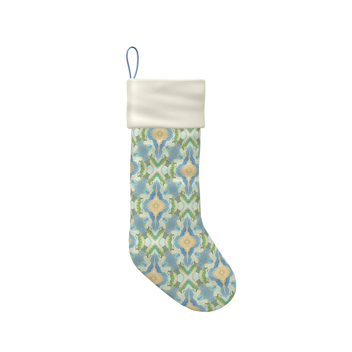 Painted Trees Blue Hue Diamond-Christmas Stocking by Liz Cockrell