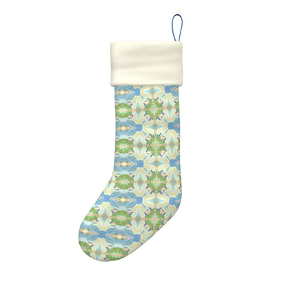 Painted Trees Blue Hue Jive-Christmas Stocking by Liz Cockrell
