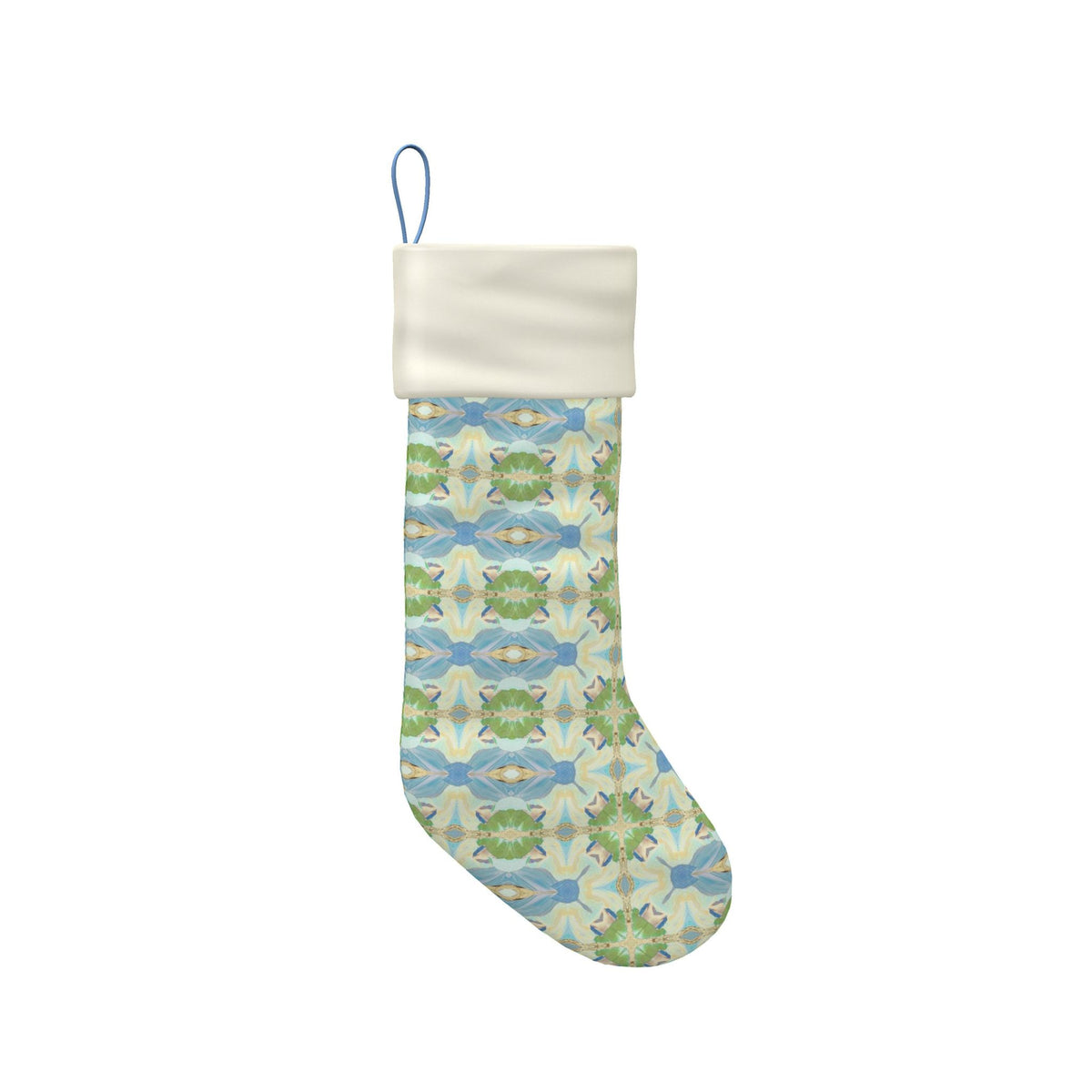 Painted Trees Blue Hue Jive-Christmas Stocking by Liz Cockrell