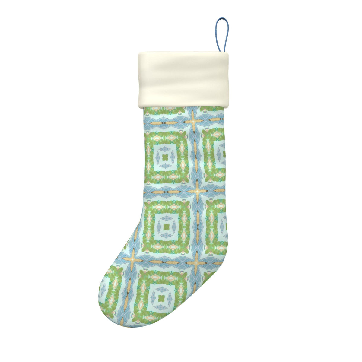 Painted Trees Blue Hue Tile-Christmas Stocking by Liz Cockrell