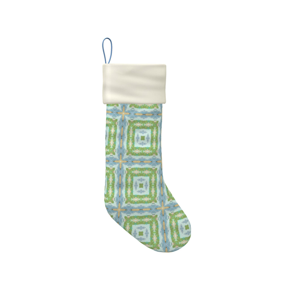 Painted Trees Blue Hue Tile-Christmas Stocking by Liz Cockrell