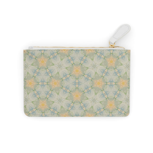 Aubergine Rd-Mini Clutch Green Floral