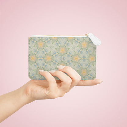 Aubergine Rd-Mini Clutch Green Floral